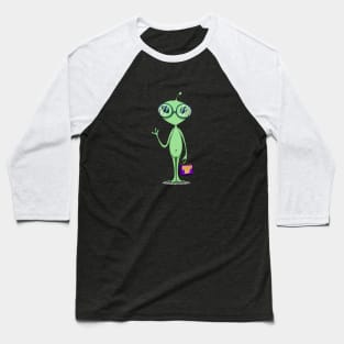 Nerd Alien Baseball T-Shirt